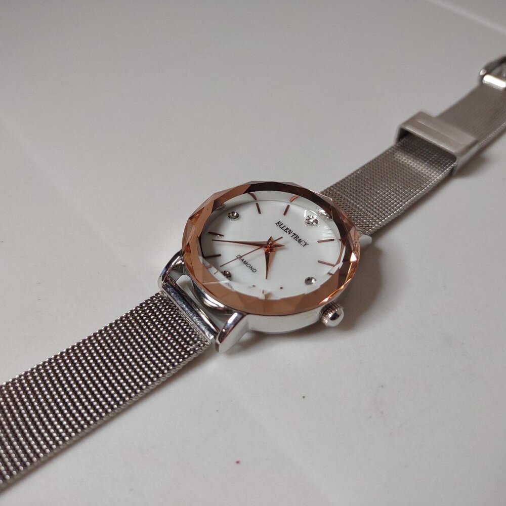 Nice Ellen Tracy Watch With Metal Band